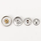 Wholesale custom shiny nickel silver dome cap press alloy metal snap buttons