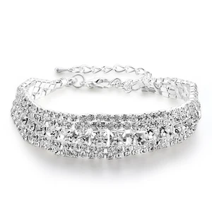 way jewelry 5 rows crystal soldering diamond bracelet crystal