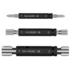 UN UNC UNF UNCF Screw Plug Gages GCR15 Calibrate Go NoGo Thread Plug Gauge