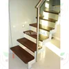 L shape double stringer metal Stairs/ glass balustrade steel staircase