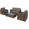 lows resin wicker patio outdoor furniture with gray cushion
