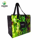 custom printed pp woven shopping recyclable bag promotion with zip
