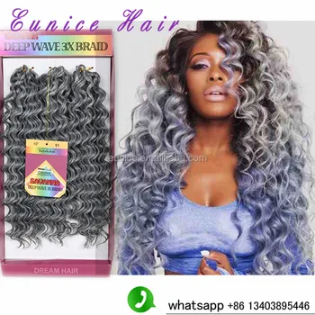 Grey Synthetic Hair Freetress Braids Crochet Interlocking Jerry