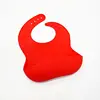 Red color LFGB grade silicone rubber baby bib Easy clean