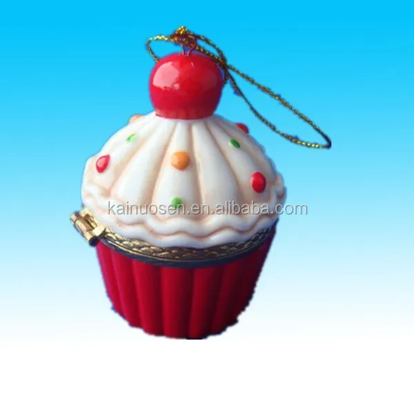 mini cake shape ceramic christmas gift box tree hanging ornament