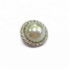 FBK-972 High quality round pearl sewing button metal shank button