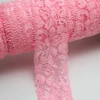 100yards stock 1.5" decorative pink stretch lace trim for garment
