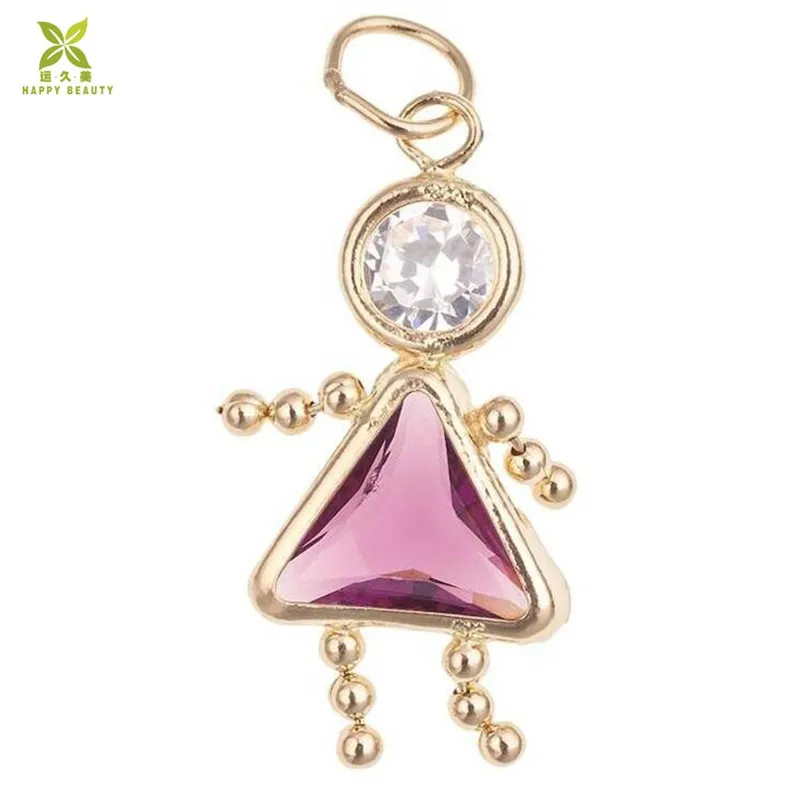 fine birthstone boy or girl kids child pendant charm with stone