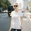 unique design hot sale 100% cotton white plain t-shirts for women