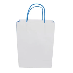 custom occasion white large kraft paper shopping gift bag with