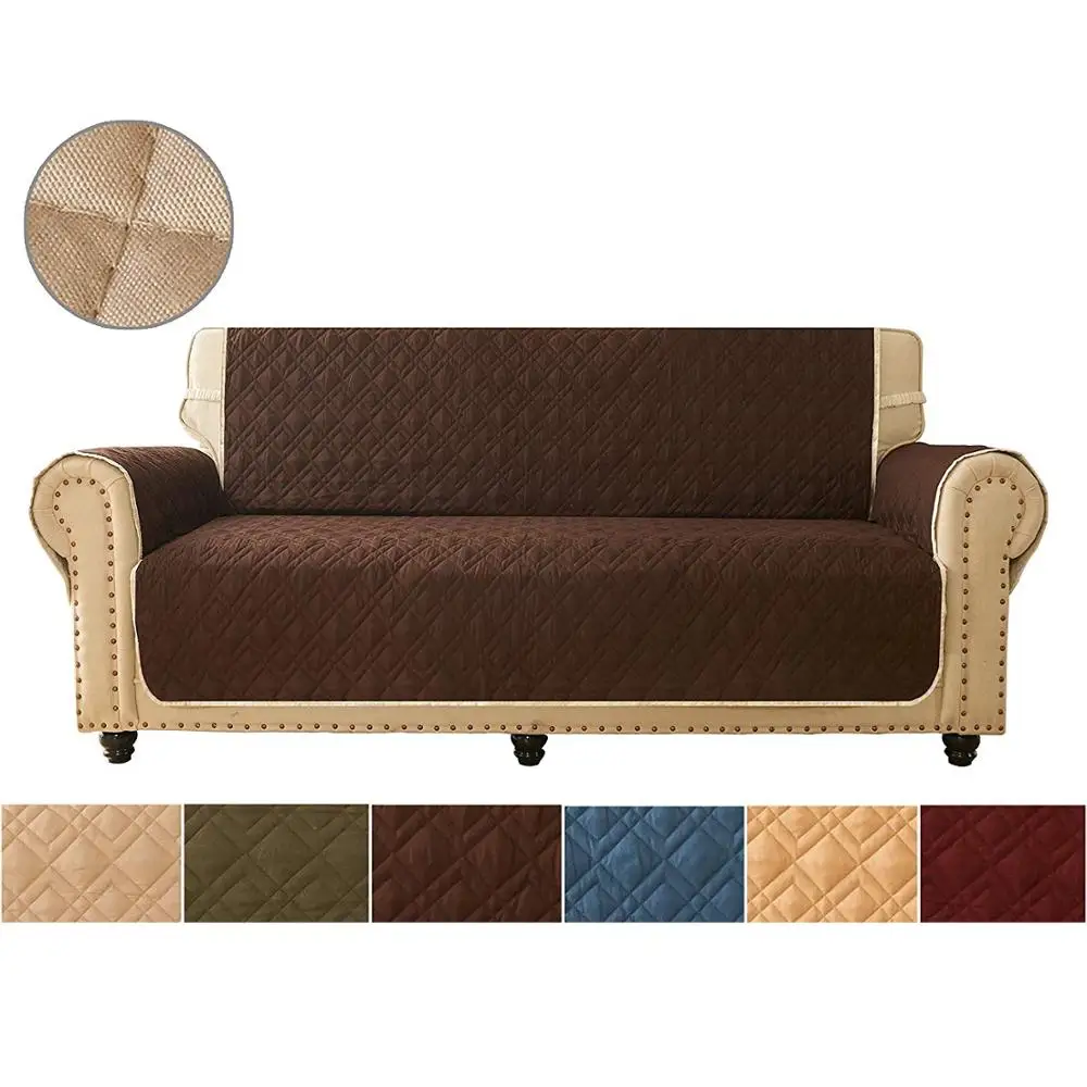 Water Resistant Reversible Quilted Furniture Protector Slipcover