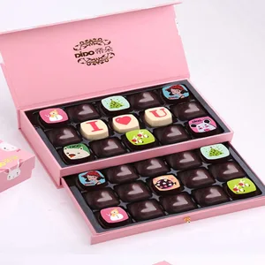 fancy paper chocolate transparent packaging gift box