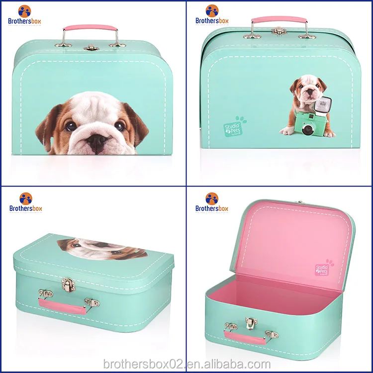 hot sale mini paper gift box cardboard children suitcase