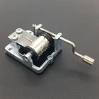 Original Crankshaft Custom Music Box Hand Crank Movements with Plastic Base