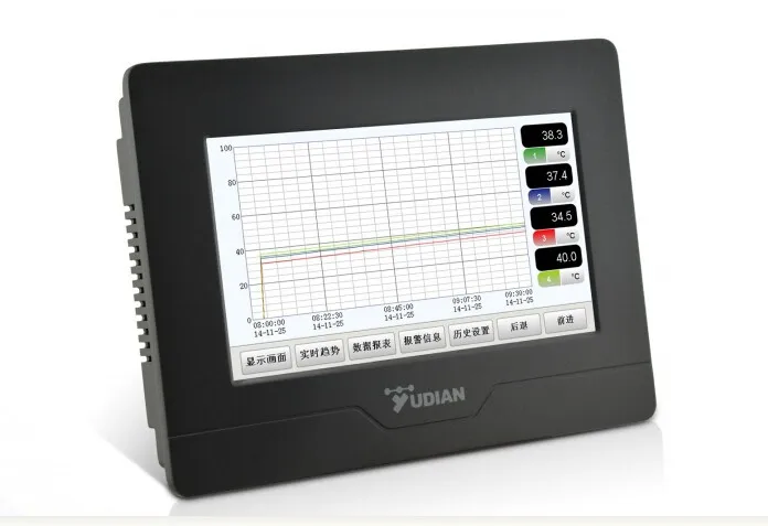 AI-37028 2 channel touch screen digital thermometer data logger ssr output
