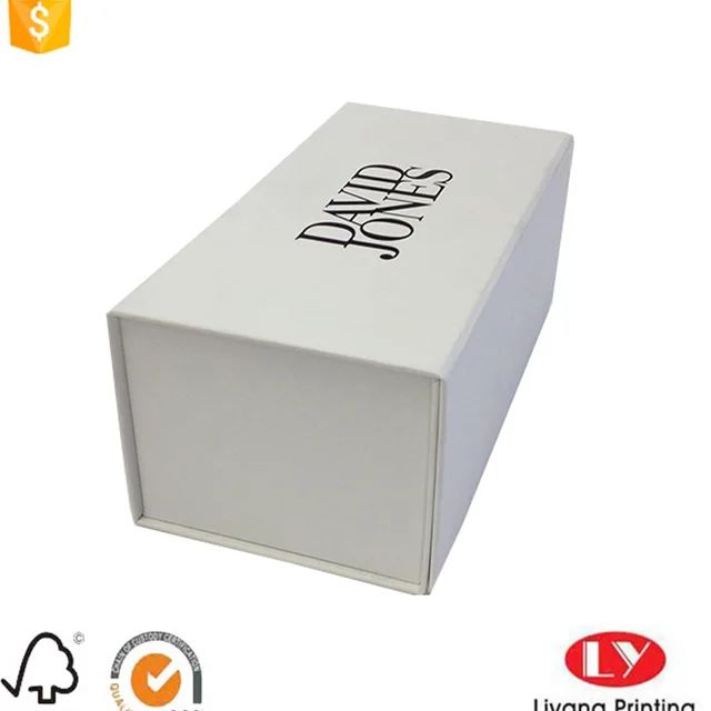 wholesale plain white folding cardboard gift box with magnetic