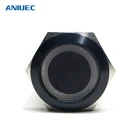 ANIUEC 19mm Stainless Steel Anti-Vandal Waterproof led Illuminated Momentary push button switch