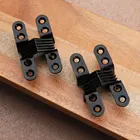 4 holes carbon steel Invisible Hinge open 180 degree for wood furniture mechanical applications