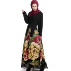 printed black muslim abaya modern kaftan dress