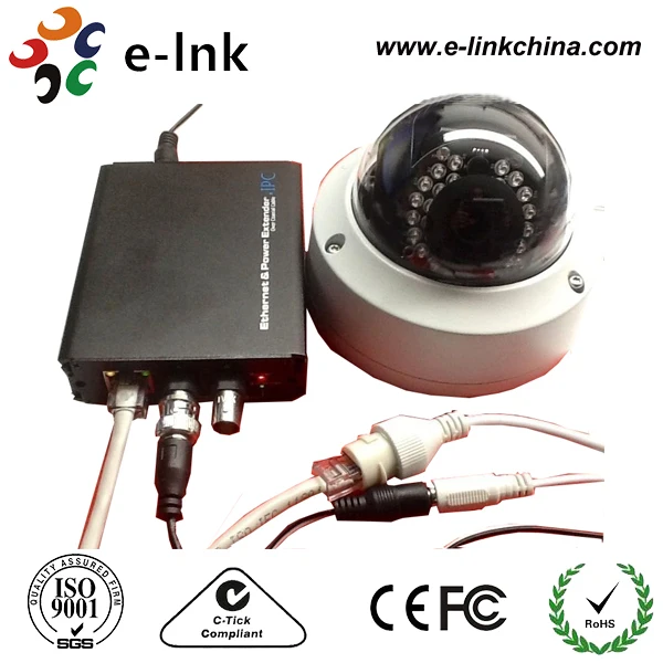 Ip Extender/poe Via Coax Send Ip Camera Signal Over Coaxial Rg59