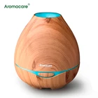 Aromacare Ultrasonic Mist Maker Wood Grain Oil Diffuser, 300ml Aroma Diffuser with Colorful Changing Light