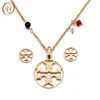 Unique Women Jewellery Hot Selling 18K Gold Plated Necklace Fashion Pendant Set