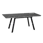modern MDF extendable stainless steel dining table designs