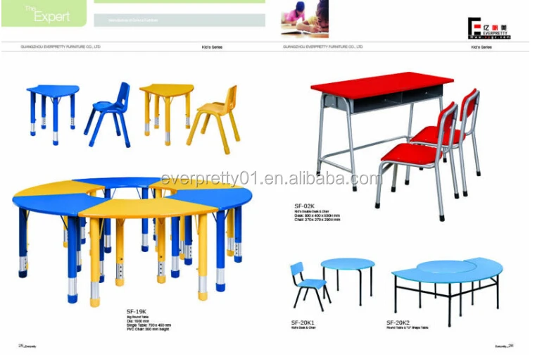 New Play School Plastic Children Furniture Kids Table Chair For