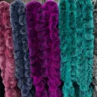 New Trendy Women Hand Knitted Rabbit Fur Shawl Winter Warm Fur Scarf