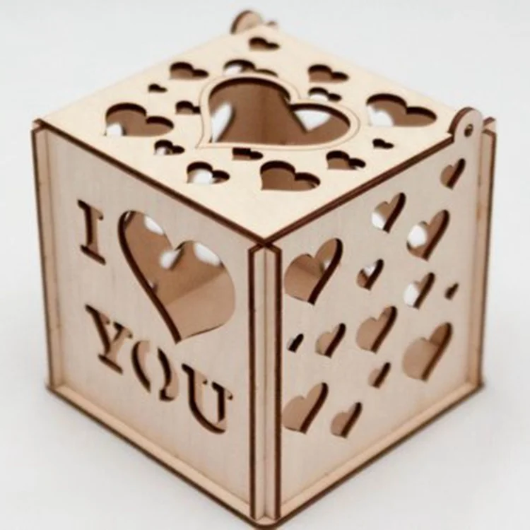 wood cheap christmas candle holder wood box