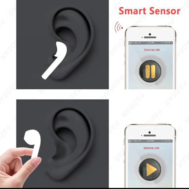 i200 Wireless TWS Earbuds for iPhone 7 8 X XR XS MAX Qi wireless Charging Optical Sensor Earphone 1:1 air2 Real Battery Display - ANKUX.COM