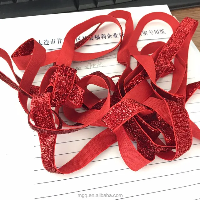 metallic ribbon christmas red packaging gift jewelry wrapping
