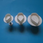 Plastic Leaf Shape Cake Cookie Decoration Mould Press