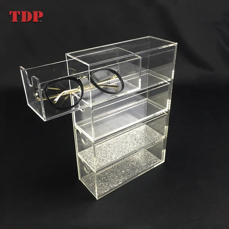 Acrylic desk Storage Box Custom Made Boxes Sunglass display stand