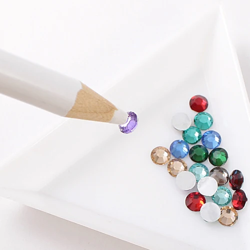 Brand New Rhinestones Picker Pencil Nail Art Tool Wa White Pen For Craft Gem Crystal