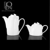 Elegant hotel restaurant used white pure porcelain milk pot ceramic porcelain teapot
