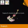 Fancy shape gem belly ring gold plated banana body jewelry