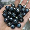 carving jewelry pearl 11-13mm Tahitian pearl carve turquoise nucleated pearl use calaite as nucleus