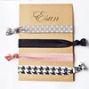 beautiful custom heat-transfer printing design elastic ribbon hair ties