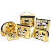 PU Golden 6pcs Cosmetic Bag Set Makeup Pouch Bag Coin Purses Key Storage Bag