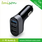 Promotional Customize Logo High Quality Fast Charge 5v 5.1A Safe 3 Port Micro Usb Car Charger