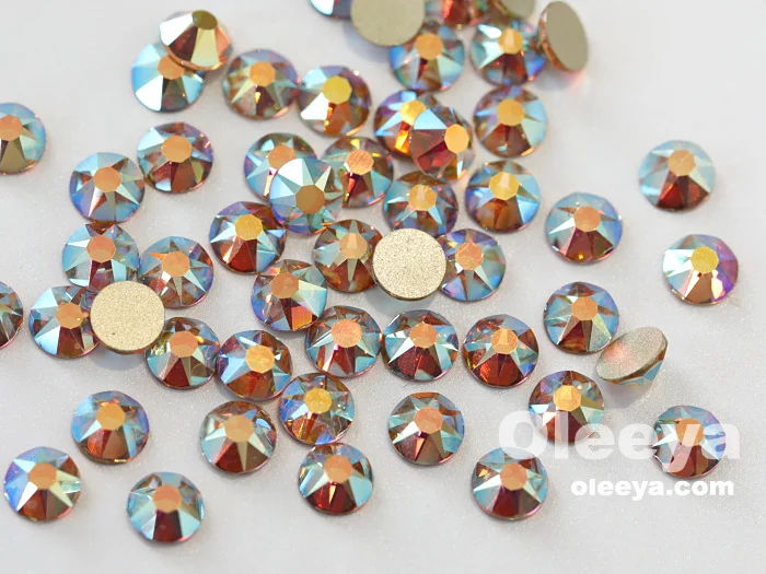 2019 Bling New Colors 2088 16cut SS16 Rose Gold AB Nail Crystals Rhinestones for Nail Art