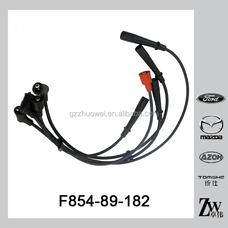 Auto electric parts ignition cable set spark plug wire for Mazda B2000 FE OE.F854-89-182