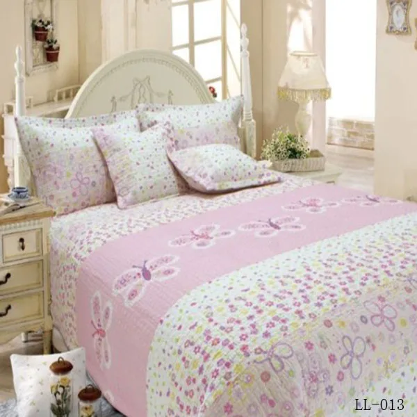 Kids Applique Flower Peach Colored Comforter Sets View Kids