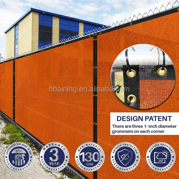 Construction yard work privacy windscreen fence netting