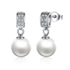 Fashion Pearl Earrings 925 Sterling Silver Stud Earrings For Women