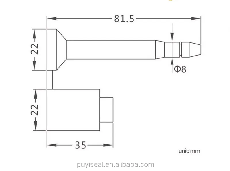 tamper-proof container security seal lock with bar code 