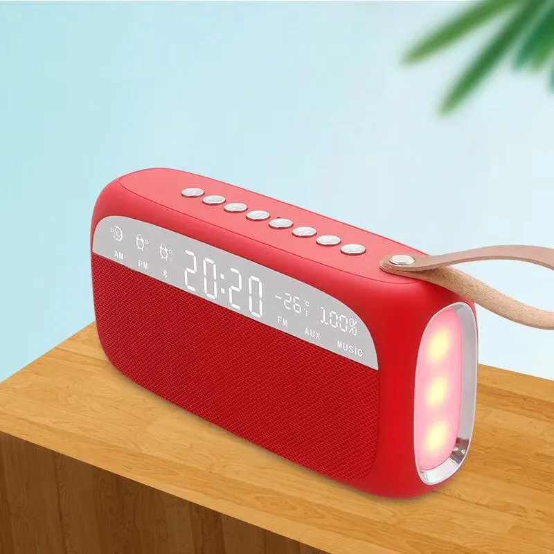 HY-28 mini alarm clock bluetooth speaker with led light - ANKUX.COM