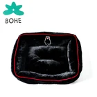 LUVP+K-KUMAMON Soft Comfortable Luxury Black Custom Round Modern Princess Portable Funny Outdoor Car Pet Bed Wholesale