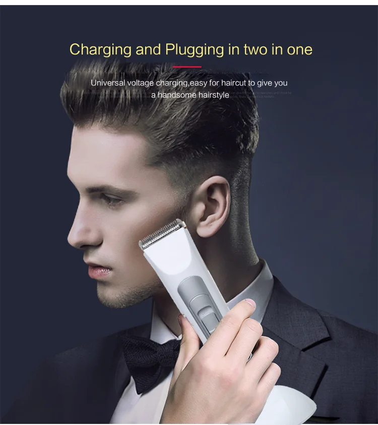 professional rechargeable salon barber electric hair clipper and beard trimmer